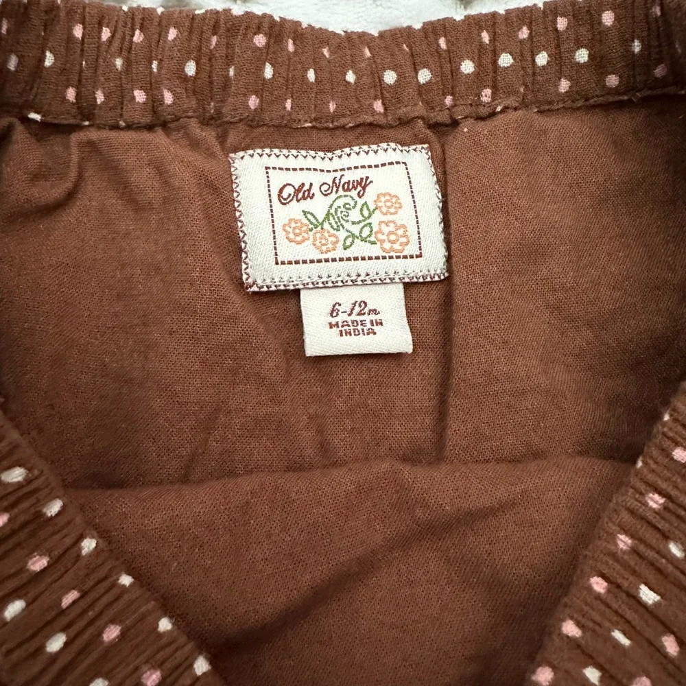 Old Navy Polka Dot Skirt in Brown Pink Size 6-12 months